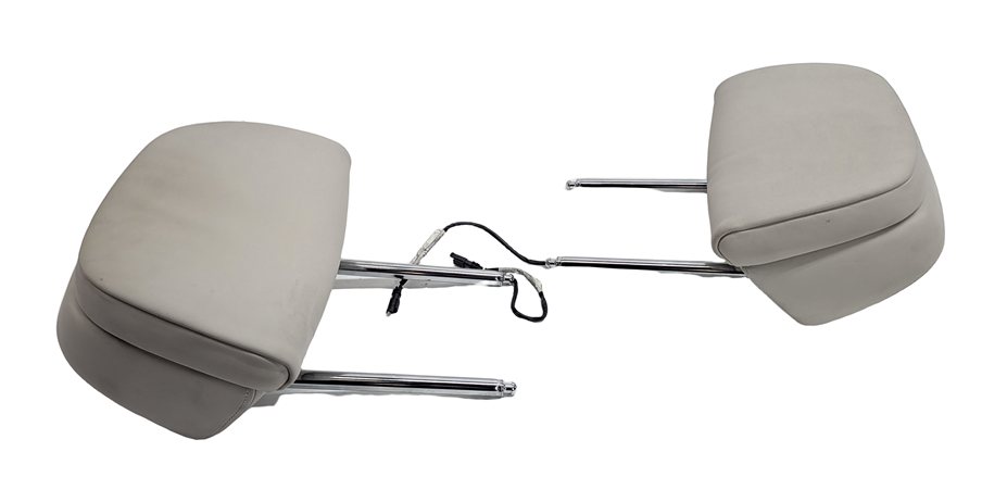 Thumbnail 2: 13-15 BMW 7 SERIES F01 F02 FRONT ACTIVE HEADREST SET/2 IVORY WHITE NAPPA LEATHER
