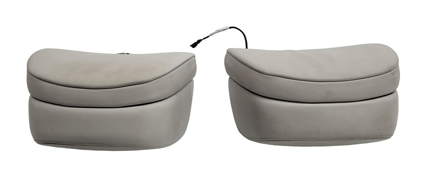 Thumbnail 3: 13-15 BMW 7 SERIES F01 F02 FRONT ACTIVE HEADREST SET/2 IVORY WHITE NAPPA LEATHER