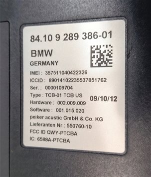 Thumbnail 7: 2013 BMW 750LI (F01) BLUETOOTH TELEMATICS COMMUNICATION CONTROL MODULE COMPUTER