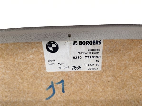 Thumbnail 5: 2013 BMW 750LI F01 FRONT LEFT DRIVER SEAT BACK COVER TRIM w/ LIGHT (Ivory)