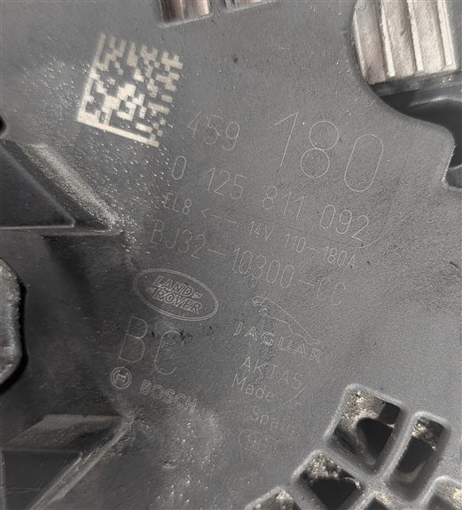 Thumbnail 7: 13-17 RANGE ROVER EVOQUE DISCOVERY SPORT LR2 (L538 L550) 2.0L 180 AMP ALTERNATOR