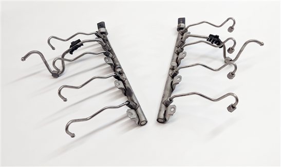 Thumbnail 2: 2012 BMW 750LI (F01) 4.4L (N63) ENGINE HIGH PRESSURE FUEL RAIL SET/2
