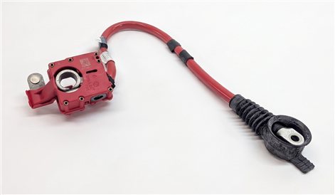 Thumbnail 2: 2012 BMW 750LI F01 4.4L POSITIVE BATTERY CABLE w/PYROTECHNIC DISCONNECT TERMINAL