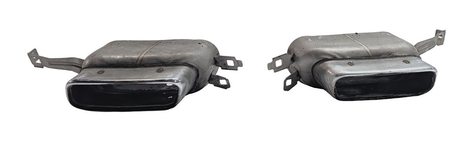 Thumbnail 3: 2012 BMW 750LI (F01) REAR EXHAUST PIPE TIP FINISHER MUFFLER CHROME SET/2