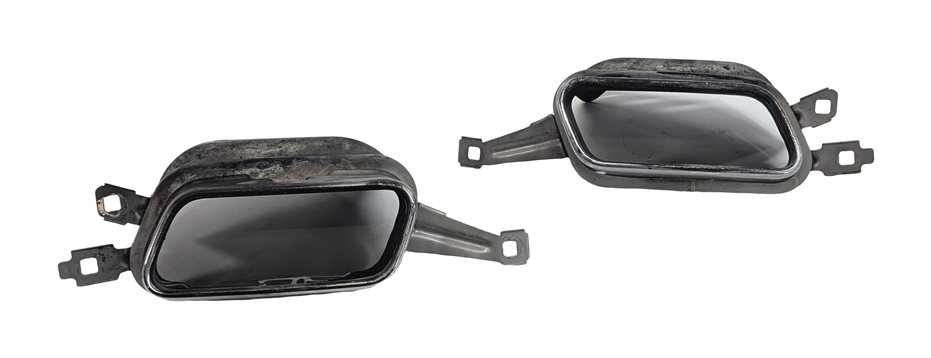 Thumbnail 4: 2012 BMW 750LI (F01) REAR EXHAUST PIPE TIP FINISHER MUFFLER CHROME SET/2