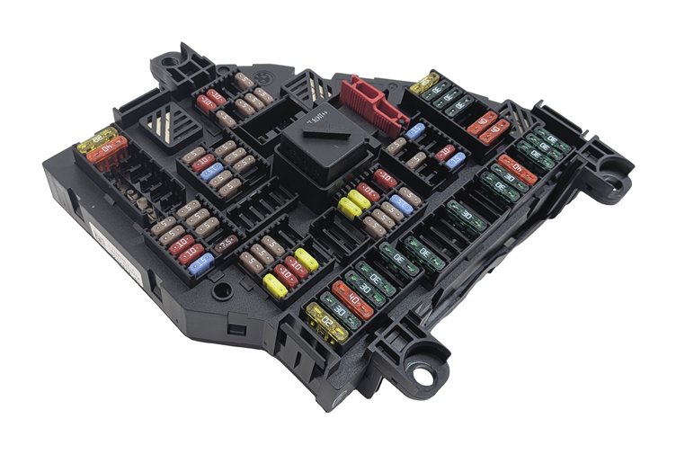 Thumbnail 1: 2012 BMW 750LI (F01) 4.4L REAR TRUNK SAM FUSE BOX RELAY CARRIER MODULE