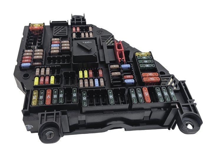 Thumbnail 2: 2012 BMW 750LI (F01) 4.4L REAR TRUNK SAM FUSE BOX RELAY CARRIER MODULE