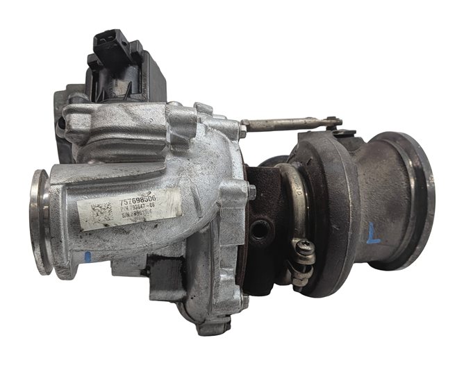 Thumbnail 4: 08-14 BMW 550i 750i X5 X6 (E70 E71 F01 F10) 4.4L N63 ENGINE LEFT TURBOCHARGER