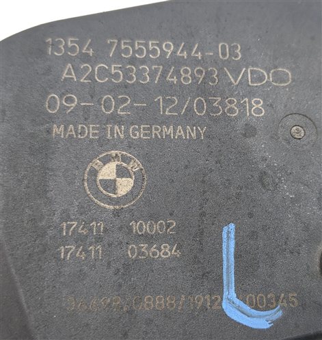 Thumbnail 6: 08-18 BMW 5 6 7 M5 M6 (E70 F01 F10 F12 F15 F16) 4.4L ENGINE THROTTLE BODY SET-2