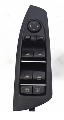 Thumbnail 2: 09-15 BMW 740i 750i 760i B7 (F01) DRIVER WINDOW SWITCH w/ SHADE & P-FOLD (BLACK)