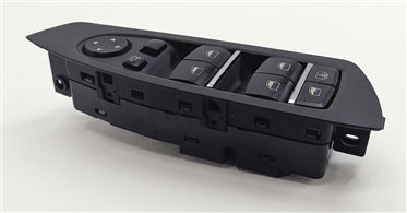 Thumbnail 3: 09-15 BMW 740i 750i 760i B7 (F01) DRIVER WINDOW SWITCH w/ SHADE & P-FOLD (BLACK)