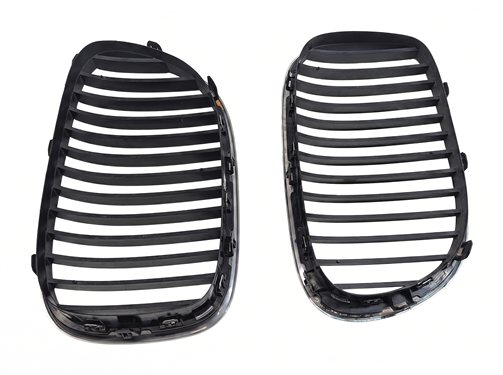 Thumbnail 4: 2009-2012 BMW 740i 750i 760i B7 (F01) FRONT LEFT & RIGHT UPPER HOOD GRILLE SET/2