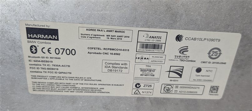 Thumbnail 7: 11-16 BMW 3 / 7 / X3 (F01 F25 F30) BLUETOOTH TELEMATICS COMBOX CONTROL MODULE