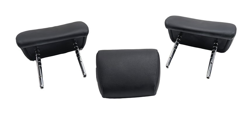 Thumbnail 2: 2009-2015 BMW 740i 750i 750Li 760Li (F01 F02 F04) REAR SEAT HEADREST SET 3 BLACK
