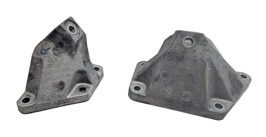 2016 BMW 650I F12 4.4L N63 LEFT/RIGHT ENGINE MOTOR MOUNT BRACKET SET/2