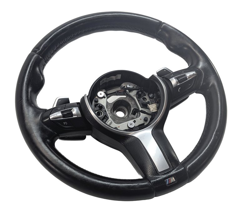 16-18 BMW 640i 650i F12 F13 M SPORT STEERING WHEEL w/PADDLES W/O HEAT (Black)