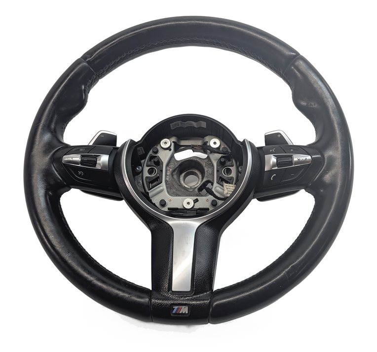 Thumbnail 2: 16-18 BMW 640i 650i F12 F13 M SPORT STEERING WHEEL w/PADDLES W/O HEAT (Black)