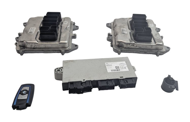 Thumbnail 2: 2016 BMW 650I CONVERTIBLE F12 4.4L N63 DME CAS4 IMMOBILIZER KEY MODULE SET