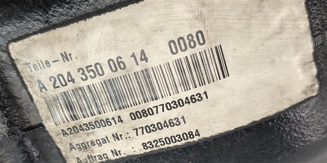 Thumbnail 5: 08-17 MERCEDES C300 E350 GLK250 (W204 W205 W212) REAR DIFFERENTIAL GEAR (3.07)