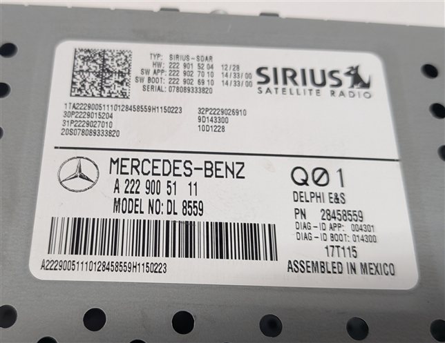 Thumbnail 6: 2017 MERCEDES C300 (W205) SIRIUS XM SDARS SATELLITE RADIO RECEIVER MODULE
