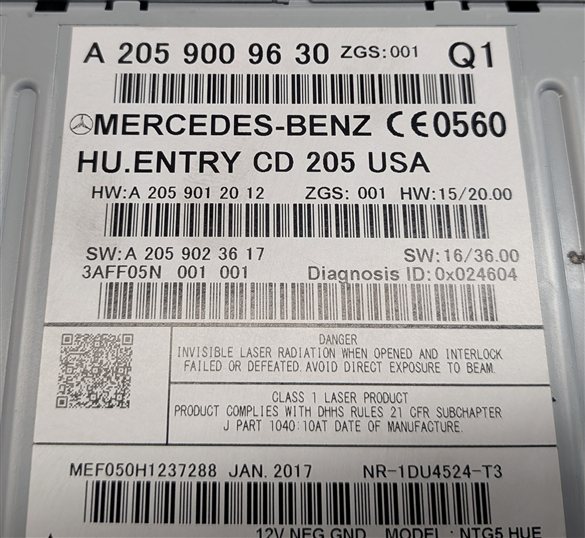 Thumbnail 7: 2017 MERCEDES GLC300 GLC43 AMG (X253) AUDIO 20 HEAD UNIT RADIO RECEIVER