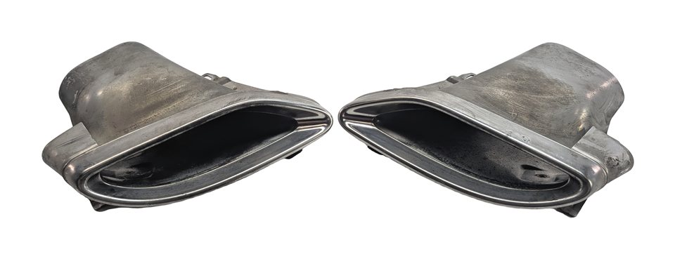 2017 MERCEDES C300 (W205) REAR EXHAUST PIPE TIP FINISHER MUFFLER SET/2 CHROME