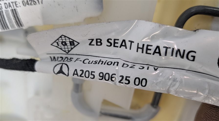 Thumbnail 9: 2017 MERCEDES C300 (W205) FRONT LEFT DRIVER SEAT CUSHION HEATED (Beige)