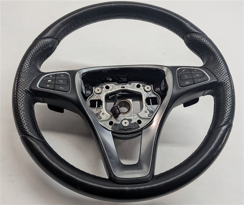 Thumbnail 3: 17-18 C300 C63 AMG W205 HEATED LEATHER STEERING WHEEL LANE KEEP (Black)