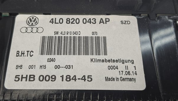 Thumbnail 10: 2013-2015 AUDI Q7 (4L) HEATER AC TEMPERATURE CLIMATE CONTROL PANEL (HEATED SEAT)