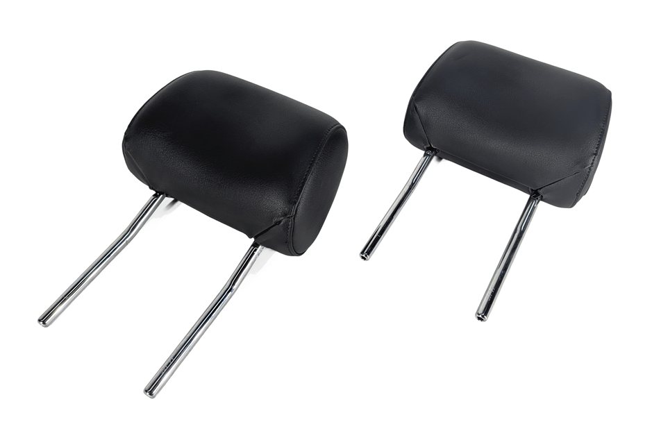 08-15 AUDI A3 A6 Q7 S6 (8P C7 4L) FRONT LEFT & RIGHT SEAT HEADREST SET-2 (Black)
