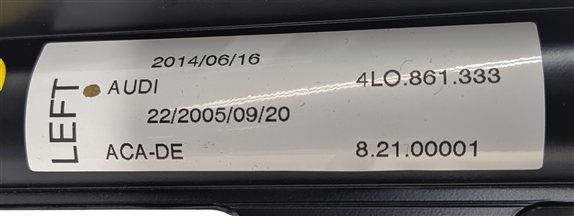 Thumbnail 5: 2007-2015 AUDI Q7 (4L) LEFT REAR DOOR WINDOW SUNSHADE SUNSCREEN SUN SHADE SCREEN