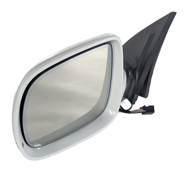 2013-2015 AUDI Q7 (4L) LEFT DRIVER P-FOLD BLIND SPOT DOOR MIRROR (White)
