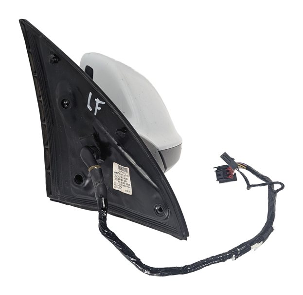 Thumbnail 5: 2013-2015 AUDI Q7 (4L) LEFT DRIVER P-FOLD BLIND SPOT DOOR MIRROR (White)