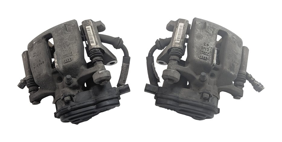 13-17 AUDI Q5 (B8 8R) REAR LEFT RIGHT BRAKE CALIPER ACTUATOR SET (12.99" ROTOR)