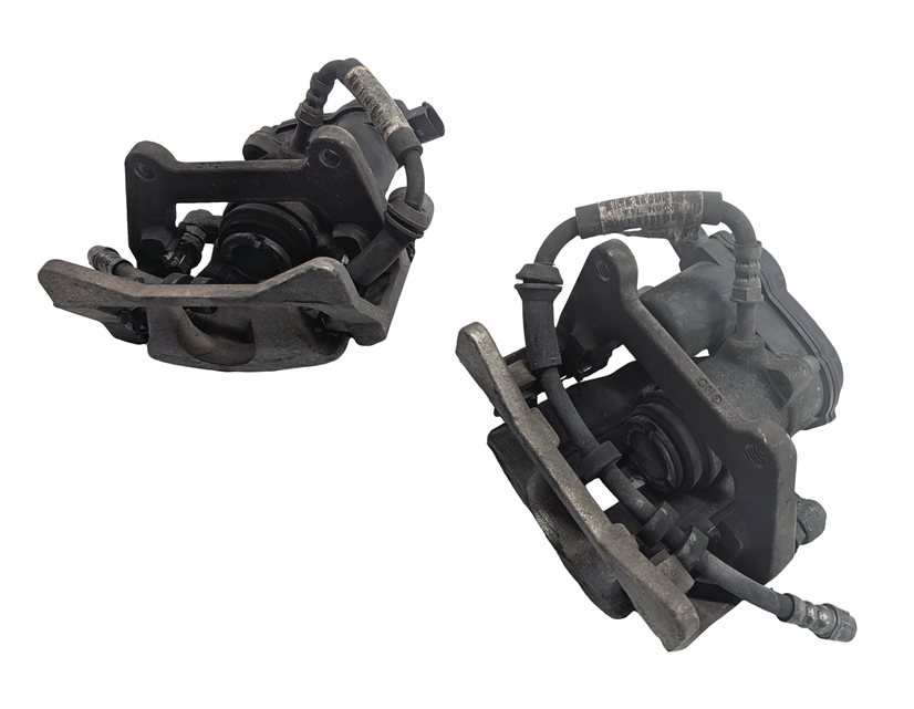 Thumbnail 4: 13-17 AUDI Q5 (B8 8R) REAR LEFT RIGHT BRAKE CALIPER ACTUATOR SET (12.99" ROTOR)