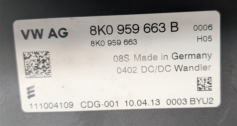 Thumbnail 6: 2013 AUDI Q5 (B8 8R) BATTERY VOLTAGE STABILIZER CONTROL MODULE COMPUTER