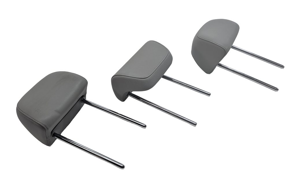 13-17 AUDI Q5 SQ5 (B8 8R) REAR SEAT HEADREST SET 3 LEATHERETTE (Grey)