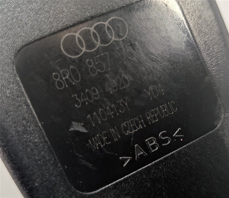 Thumbnail 5: 2013 AUDI Q5 (B8 8R) REAR LEFT CENTER RIGHT SEAT SEATBELT BUCKLE RECEIVER SET/3