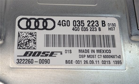 Thumbnail 7: 2012-2018 AUDI A6 A7 A8 S8 (C7 D4 4H 4G8) RADIO STEREO BOSE AUDIO AMP AMPLIFIER