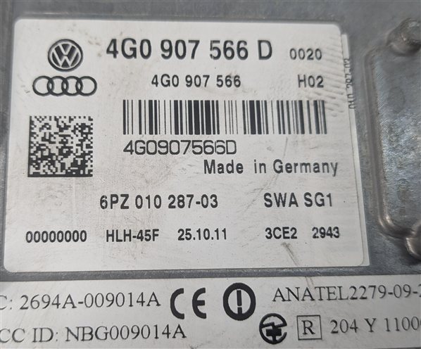 Thumbnail 8: 2012-2015 AUDI A6 S6 (C7) RIGHT PASSENGER REAR BLIND SPOT ALERT MODULE (MASTER)