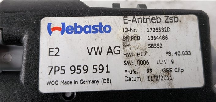 Thumbnail 9: 2012-2018 AUDI A6 A7 S6 S7 (C7 4G8) SUNROOF SUN ROOF WINDOW MOTOR