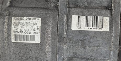 Thumbnail 6: 2012-2015 AUDI A6 A7 (C7 4G8) 3.0L SUPERCHARGED ENGINE A/C AIR COMPRESSOR PUMP
