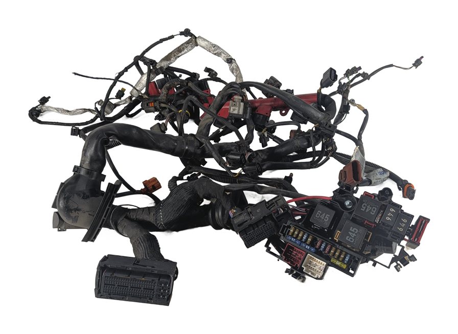 Thumbnail 2: 2012 AUDI A6 C7 4G 3.0L SUPER CGXB ENGINE MOTOR WIRE WIRING HARNESS LOOM