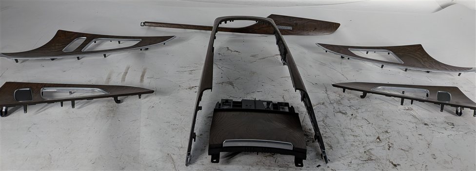2012 AUDI A6 C7 4G INTERIOR DOOR DASH CENTER CONSOLE TRIM SET/7 (Ash)