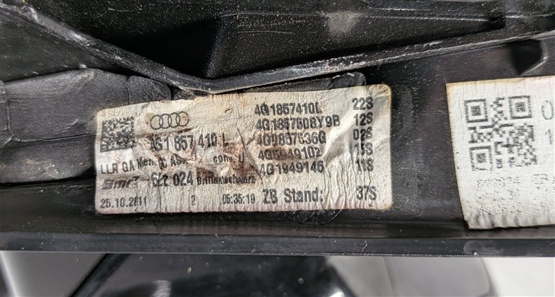 Thumbnail 8: 12-13 AUDI A6 (C7 4G) FRONT RIGHT P-FOLD HEAT MEMORY AUTODIM DOOR MIRROR (Black)