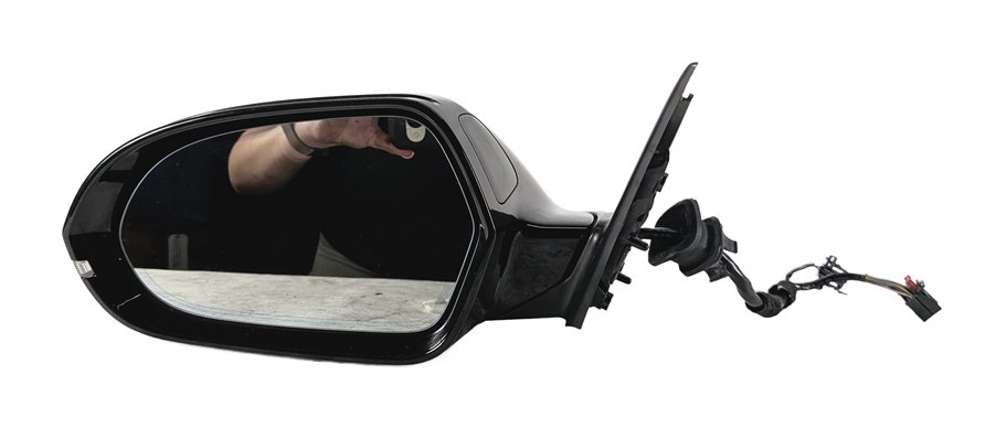 Thumbnail 3: 12-13 AUDI A6 (C7 4G) FRONT LEFT P-FOLD HEAT MEMORY AUTODIM DOOR MIRROR (Black)