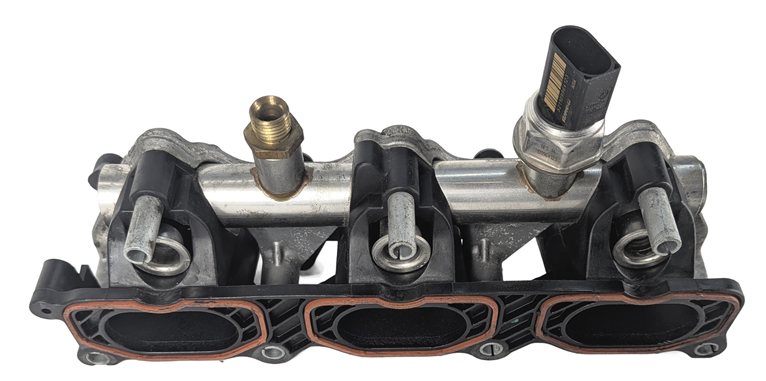 Thumbnail 2: 08-12 AUDI A4 A5 A6 Q5 B8 8T 8K 8R C7 3.2L LEFT LOWER INTAKE MANIFOLD w/ RAIL