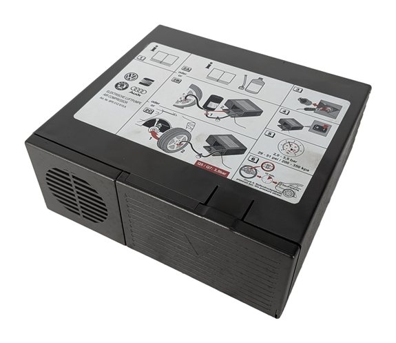 Thumbnail 2: 2011 AUDI Q5 (B8 8R) EMERGENCY SPARE TIRE AIR COMPRESSOR INFLATOR PUMP