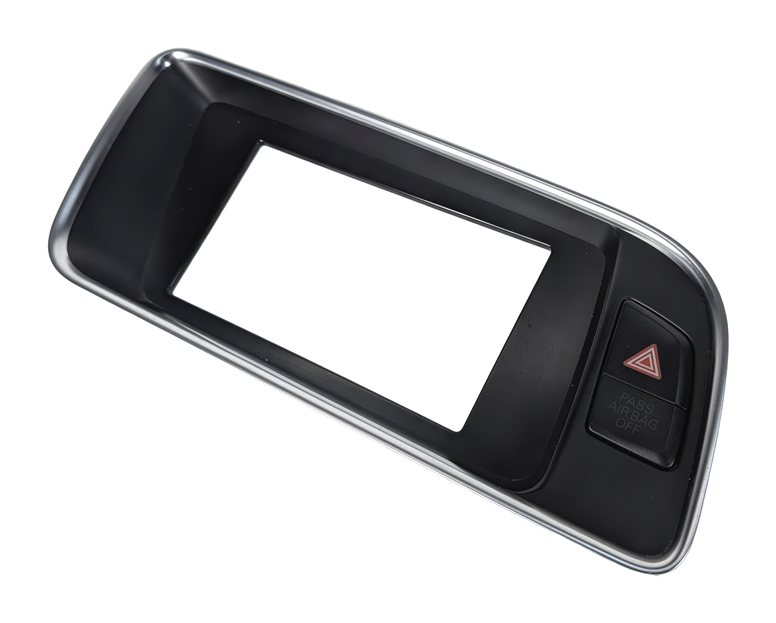 2011 AUDI Q5 (B8 8R) DASH INFOTAINMENT SCREEN TRIM BEZEL w/ HAZARD SWITCH