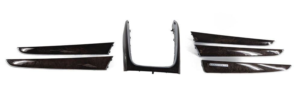 Thumbnail 2: 2011 AUDI Q5 B8 8R INTERIOR DOOR DASH TRIM INLAY PANEL SET/3 (Walnut)
